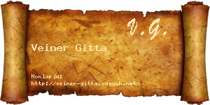 Veiner Gitta névjegykártya
